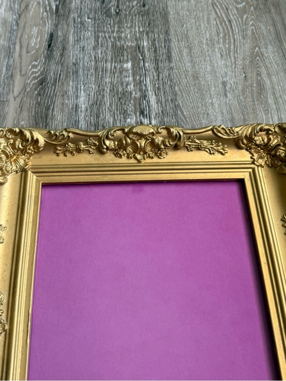 🧸 Antique | 1958 • Gorgeous Gold Ornate Picture Frame • 8”x10” - Picture 4 of 8